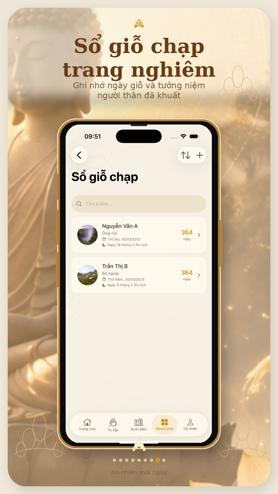 Sổ ghi nhớ giỗ chạp